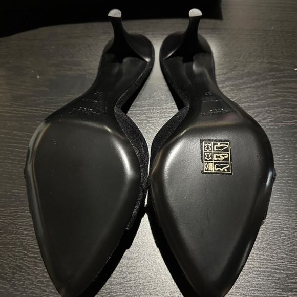 YSL SAINT LAURENT - Le Maillon Mules, YSL Black Print ( Size 37/ US 7) - Picture 5 of 8